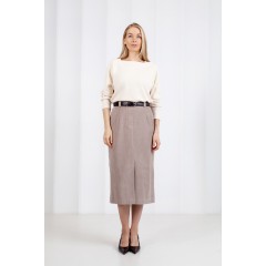 Šviesus velvetinis midi sijonas SOHO 
