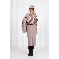 Šviesus velvetinis midi sijonas SOHO 