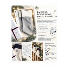 SAVITI kalėdinis kūrybinis rinkinys  II | 2 dekoruojamos kojinės