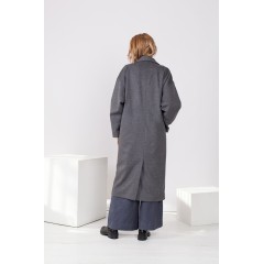 Tamsiai pilkas oversize paltas NEW YORK